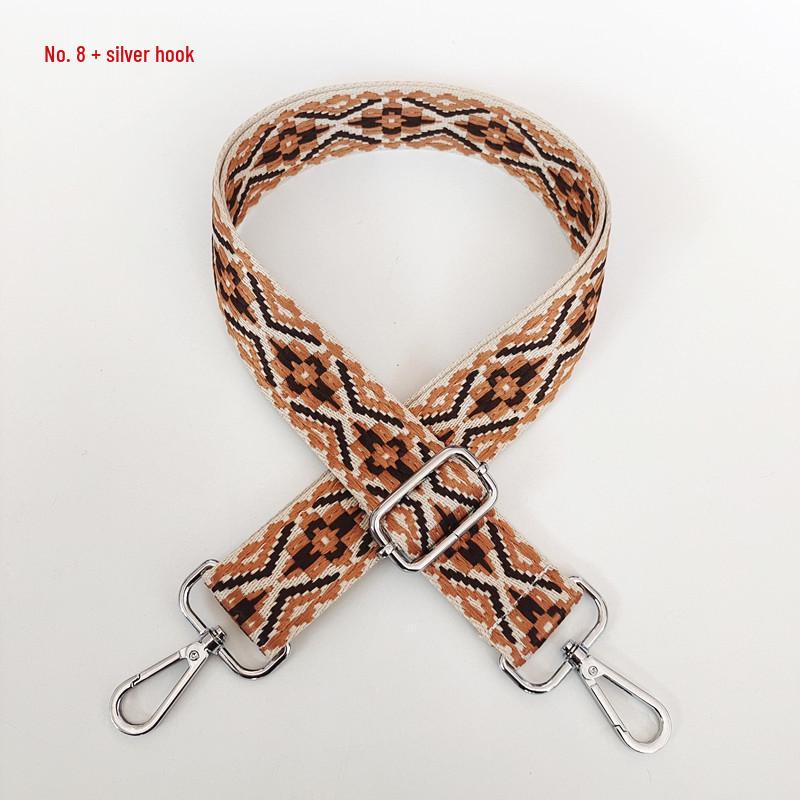 Красочный жаккардовый широкий плечевой ремень для женских сумок - Холщовый аксессуар для кроссбоди и рюкзака