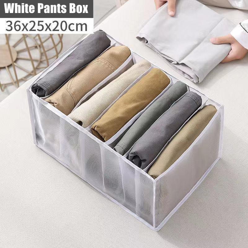 6/7/11 Сетки Джинсы Хранение Ящик Шкаф Гардеробная Одежда Отделение Коробки Ящик Джинсы Носки Разделитель Органайзер Хранение Брюк
