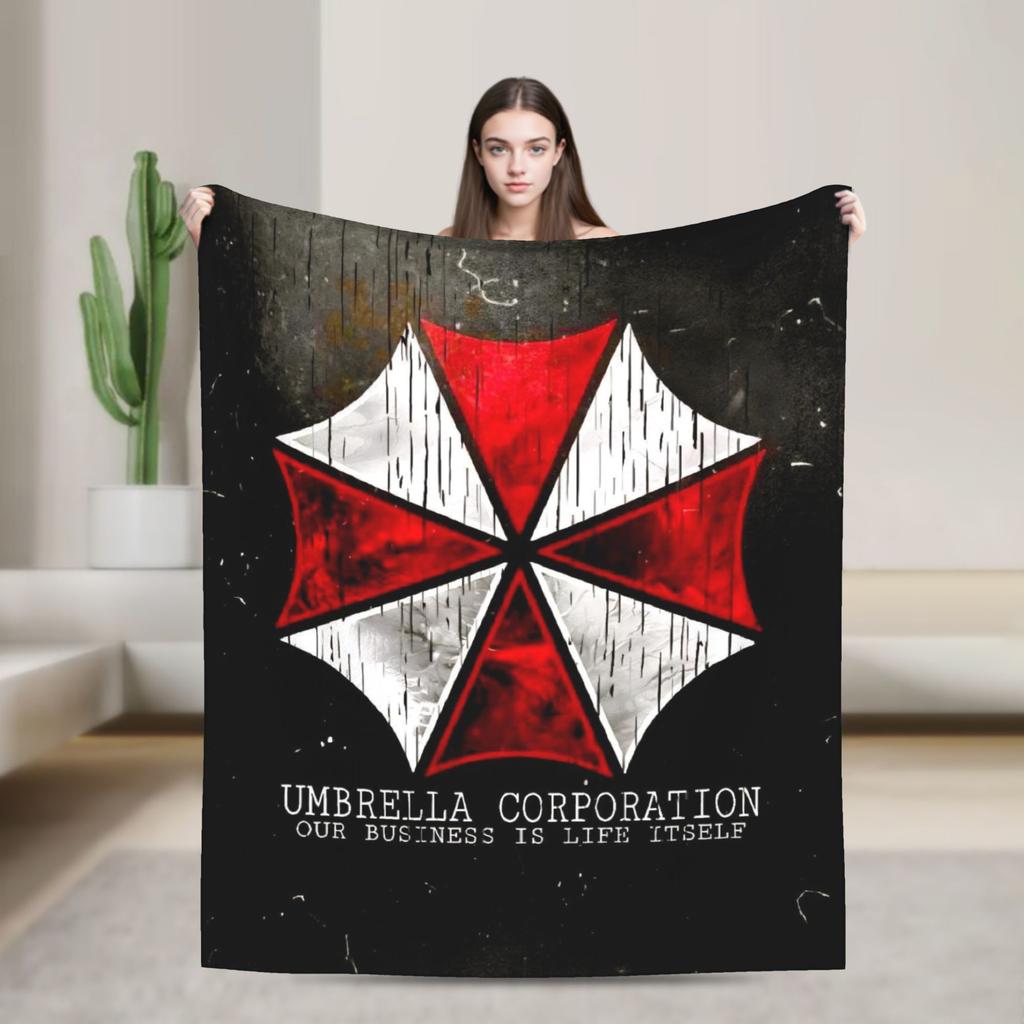 Resident Umbrella Corps Eviled Blanket Cover Fleece The Sinister Business Ultra-Soft Throw Blanket for Airplane Travel Bed Rug