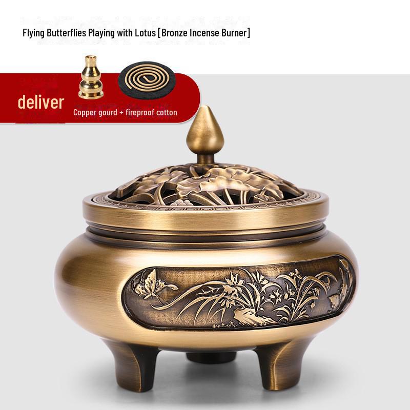 Латунная курильница с плоским дном Jinlian для домашнего и внутреннего использования