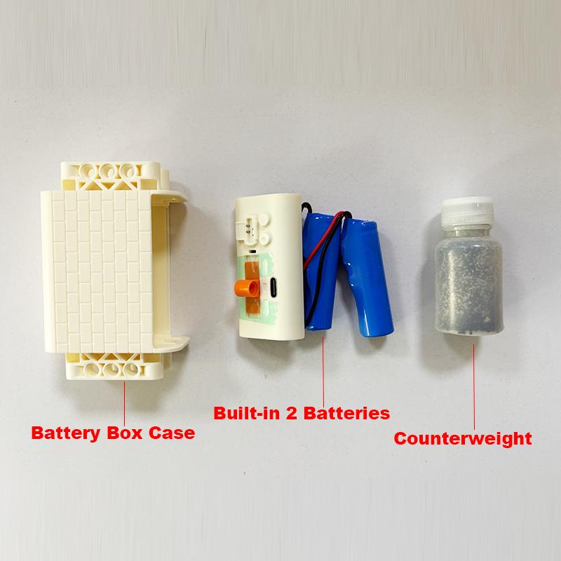 MOC Rechargeable Lithium AA Battery Box Compatible 59510 8883 Power Functions For M L XL Servo Motor Train Modification Piece