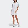 adidas Платье-футболка Originals Trefoil Удобное платье с V-образным вырезом и коротким рукавом Женские платья Белый GN2848