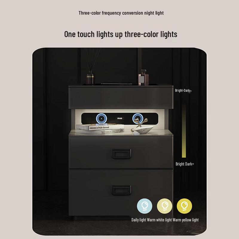 Tiger Brand Big Eye Cute Smart Bedside Safe with Bluetooth Speaker