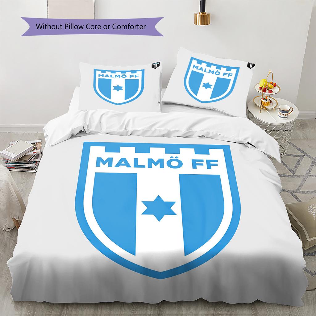 Malmö FF Pattern Bedding Quilt Set Quilt Cover Pillowcase Home Decoration Birthday Gift (1 * duvet cover + 2 * pillowcase, without core)