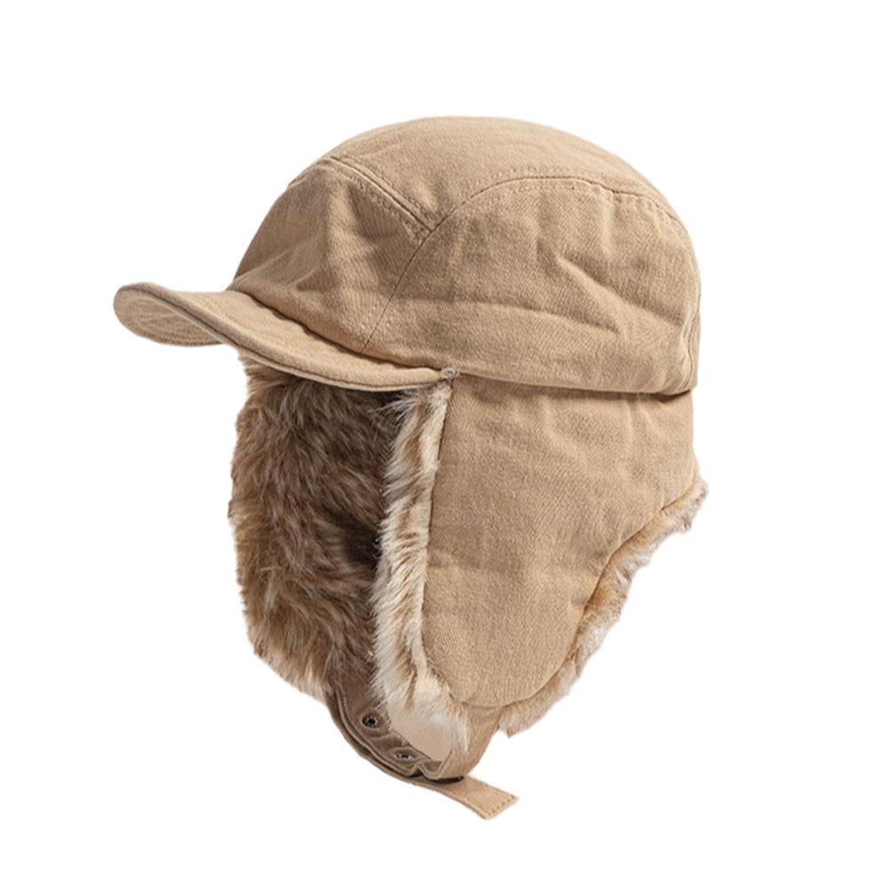 Thickened Winter Bomber Hats Windproof Ski Headwear New Winter Hats with Earflap Winter