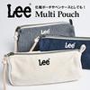 Lee pouch large capacity stylish multi cosmetic pen case denim cute stationery pencil box logo mini small lightweight