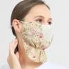 Солнцезащитная хлопковая цветочная маска для велоспорта для женщин, дышащая маска для шеи, вуаль, маска
