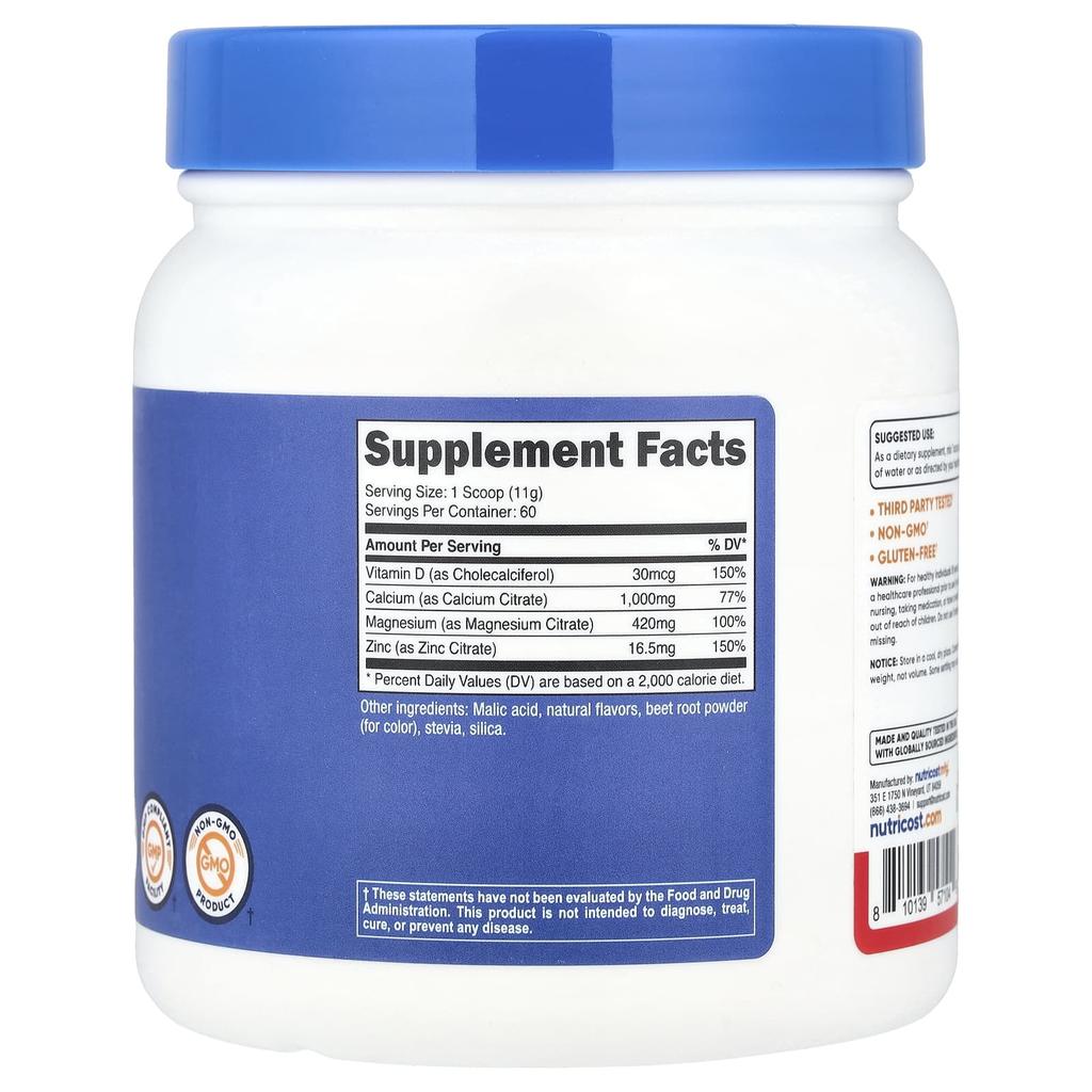 Nutricost С кальцием, магнием и цинком, витамином D3, 24,4 унции (684 г)