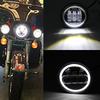 2PCS Chrome / Black 4.5 Inch LED Passing Light Spot Driving Lamp LED Fog Lights for Motorcycles 4.5" Lights