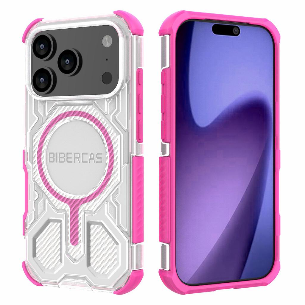 BIBERCAS J-16 Transparent Series For iPhone 17 Pro Case Compatible with MagSafe TPU+PC Phone Cover