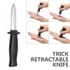 Trick Retractable Knife Plastic Blade Halloween Props Toys Joke Magic Scary Cutter Dagger Toy Kids