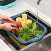 Aisenka Colorful Foldable Colander and Mobile Sink with Built-in Drainer