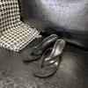 French retro high-end high-heeled women's shoes toe fashion sandals women's summer thick heels wear cool slippers