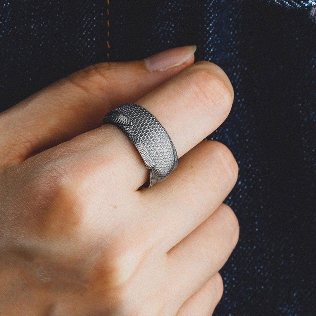 Adjustable Fish Shaped Rings Portable for Women Fashionable and Versatile Alloy Jewelry for Everyday Casual Wear