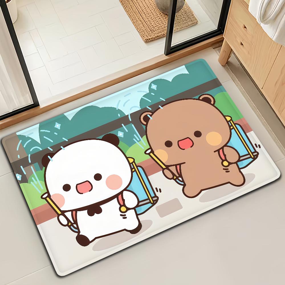 Мультяшная Аниме Коврик для Двери Bubu Dudu Ванной Микрофибра Декоративный Универсальный Фланелевый Коврик для Пола Быстросохнущий Впитывающий Нескользящий Подошва