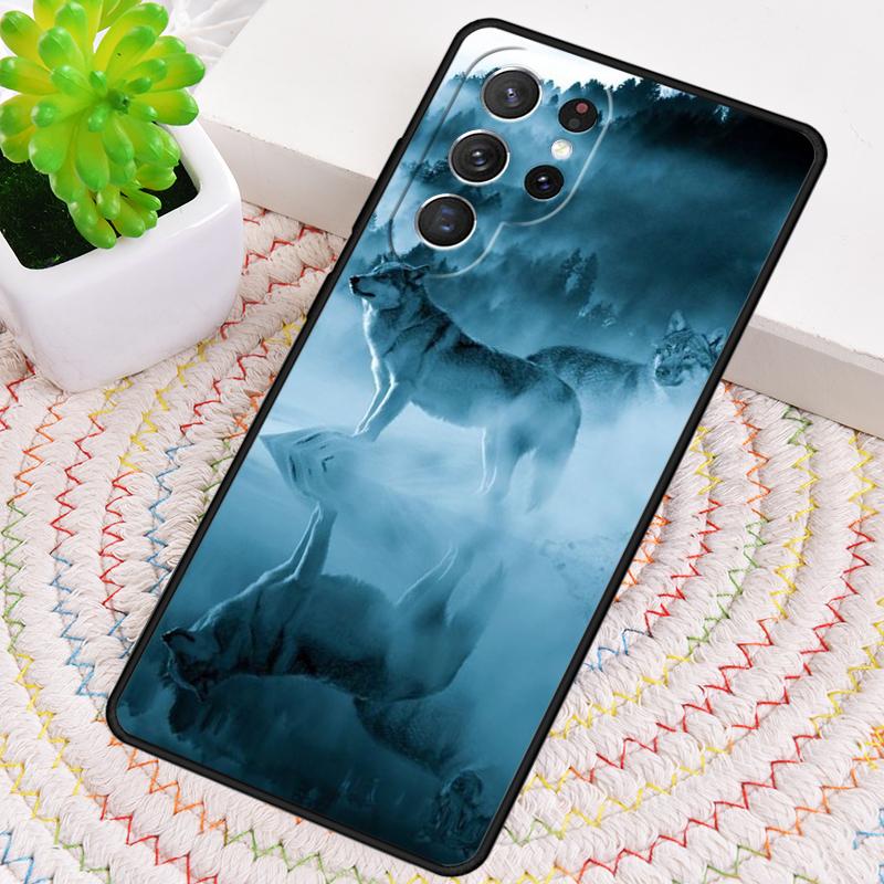 Snow Wolf TPU Phone Case For Samsung Galaxy note 10 pro S26 S25 S24 S23 S22 Ultra Plus S21 FE S20 Shockproof Cover