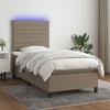 VidaXL Slat Bed Base with Mattress and LED, Upholstered Bed, Single Bed, Adult Bed for Interior Bedroom, 3134937