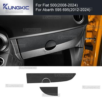 Для Abarth 595/695 2012-2024 Fiat 500 2008-2024 Верхняя замшевая наклейка LHD RHD Автомобиль Сосед водителя Пассажирский ящик Аксессуары для отделки салона