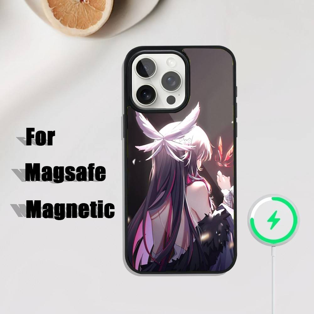 G-Genshin Impact Коломбина Чехол для телефона для iPhone 17,16,15,14,13,12,11,Pro,Max,Plus,Mini,SE4,E Магнитный Magsafe Беспроводная зарядка