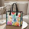 Floral Watercolor Tote Bag Stylish Large Capacity Daily Carry All Purse