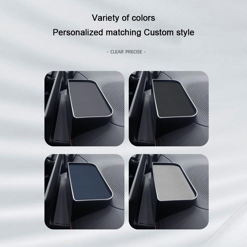 For Zeekr 001 2021-2025 Leather Storage Box Behind The Central Dash, Instrument Navigation Screen Storage Car Interior Accessory