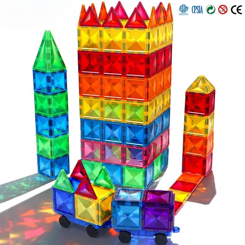 Образовательные игрушки Магнитные строительные блоки Детские DIY Коллекции для строительства Звездные Алмазные Магнитные Плитки для Детей Подарок