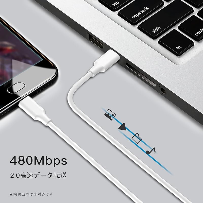 Acbands USB Type C Cable [Set of 2 / 1m White] 60W PD Compatible Silicon Material Flexible Data Cable USB-C&USB-C Smooth and Soft Data Cable