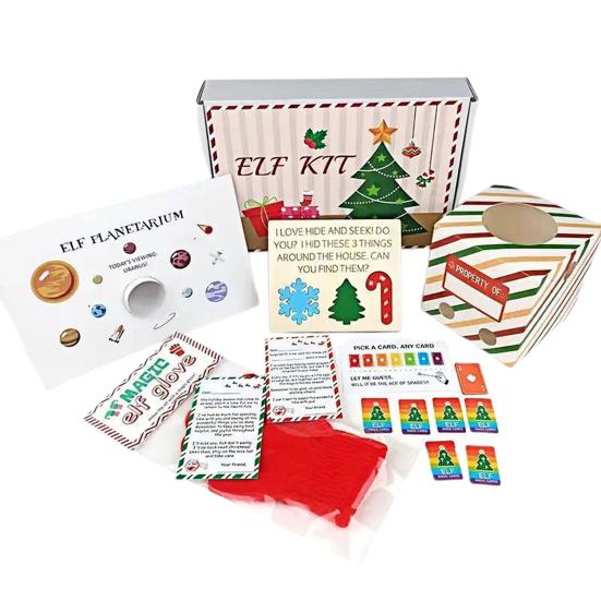Christmas Gift Box Set Xmas Themed Pattern 27 Days Countdown Striking Atmosphere Christmas Box Set Indoor Outdoor Decor