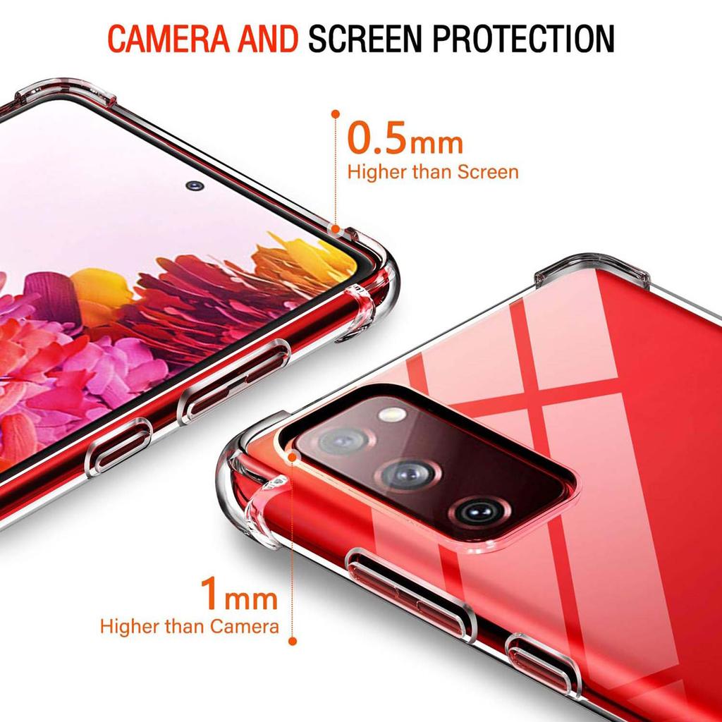 Толстый противоударный силиконовый прозрачный чехол для телефона Samsung Galaxy S20 FE S20 Ultra S10 4G S21 S22 S23 S24, защитный чехол, задняя крышка