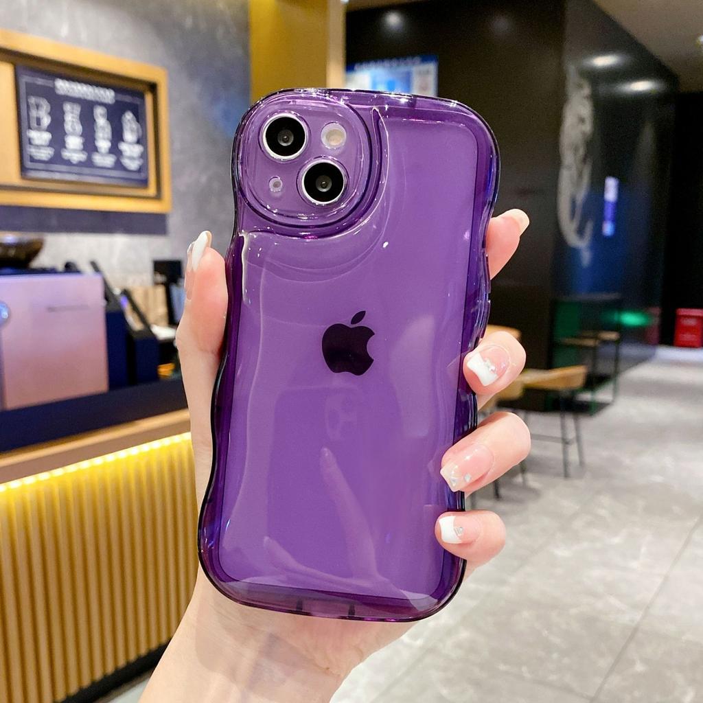 Подходит для iPhone15 Прозрачный защитный чехол Apple 11 Волновой воздушный амортизатор Чехол для мобильного телефона 14 Пузырь Противоударный 12 Всесторонний 16