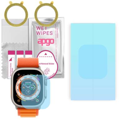 2x apgo HD HQ FLEX Ultra-Clear Screen Protector для Apple Watch Ultra (49мм), Гидрогелевая пленка, гибкая, мягкая ТПУ с позиционирующим слоем, легкая установка
