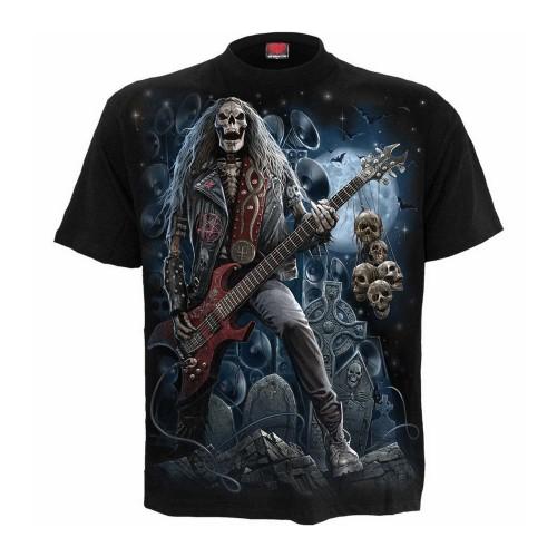 Spiral Direct Unisex Adult Grim Rocker Back Print T-Shirt