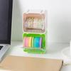 Tape Storage Boxes Durable Convenient Plastic Transparent Lid Visible Washi Tape Storage Box for Office