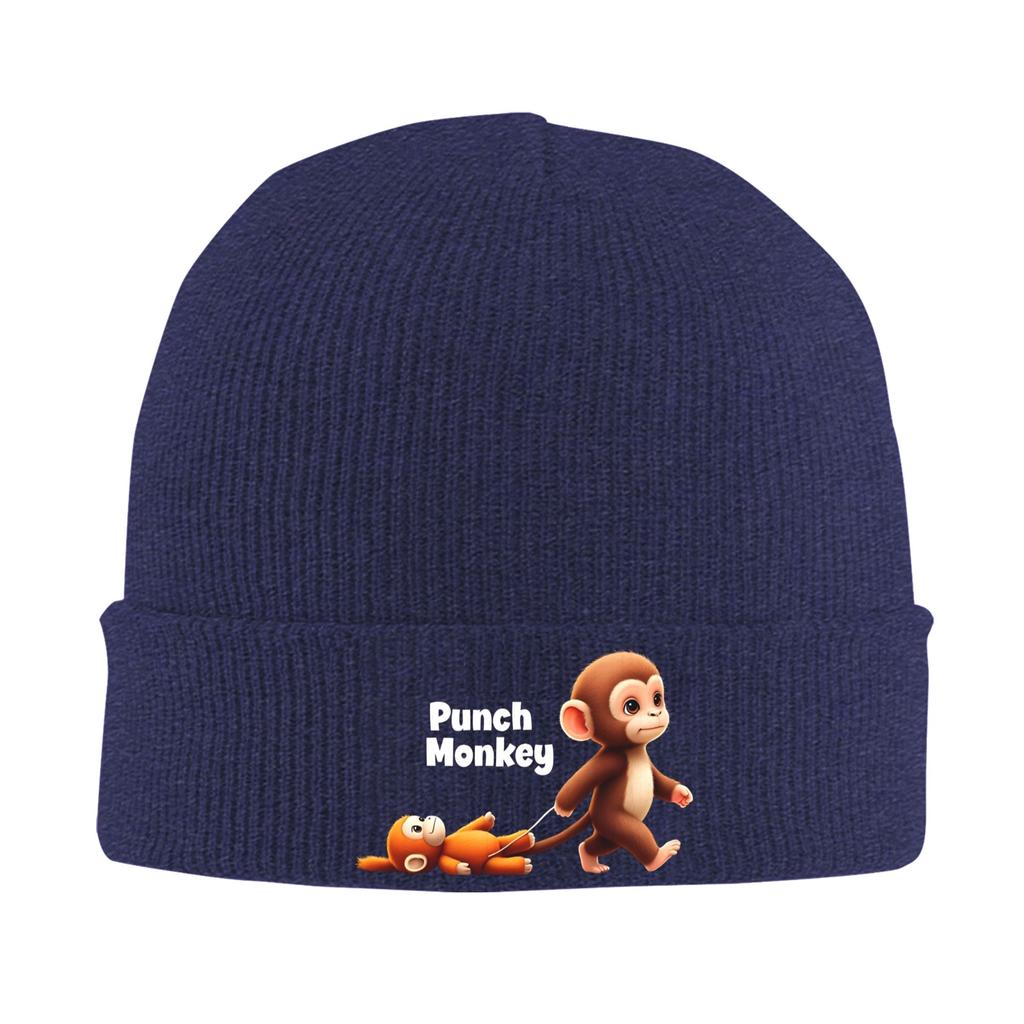 Punch Monkey 4 Beanie Hats  Bonnet Hats Unisex Adult Street Gym Knit Hat Autumn Design Head Wrap Caps