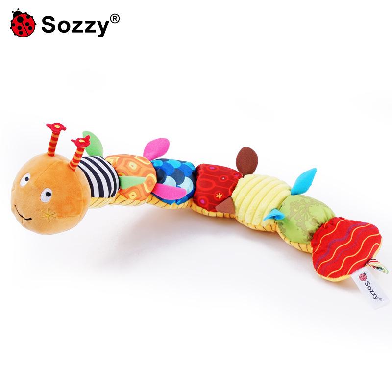 Музыкальная плюшевая игрушка Sozzy с шуршащими элементами для успокоения новорожденных и младенцев (0-3 года)
