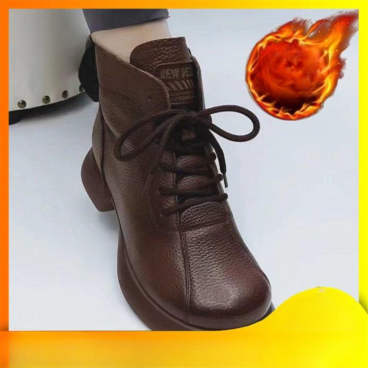 Осенние и зимние короткие универсальные ботинки Martin с большой головкой и широкой ногой в стиле ретро для женщин