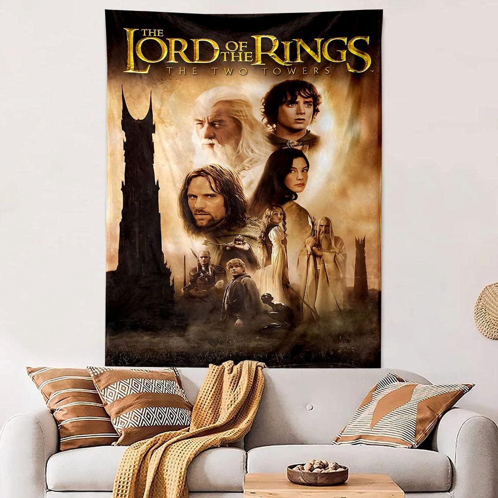 The Lord of the Rings Tapestry Wall Hanging, Frodo Adventure Fantasy Art, Epic Movie Wall Decor for Bedroom Man Cave