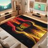 Eintracht Frankfurt Custom Crystal Velvet Rug, Personalized Name Text Print, Football Logo Soft Non‑Slip Floor Mat Home Decor Gift
