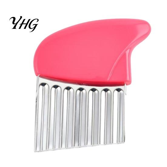 Homemade Fries Cutter Stainless Steel Potato Cutter, Wavy Blade French Fry Slicer, Manual Handheld Vegetable Slicer Energy Saving Chopper for Kitchen