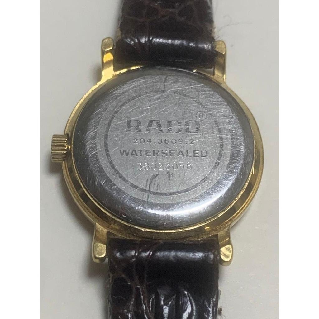 Использованные Сегодня только RADO Rado Винтажные Женские Часы Золотой Циферблат Черный Кожаный Ремешок Рабочий Предмет (Батарея заменена) Видео — это ИИ