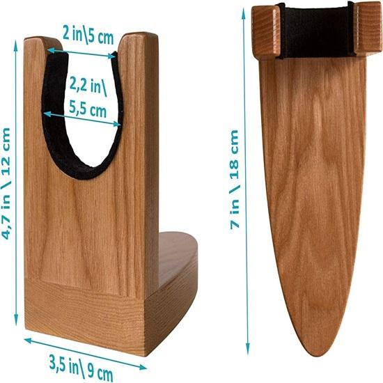 Wood Guitar Holder Wall Mount Stand Rack for Electric, Classic, Acoustic and Bass Musical Instruments Hardwood Gift