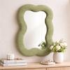 Soft Squiggly Mirror – Large Cloud – Moss Green (33.4x23.5x2.3cm)