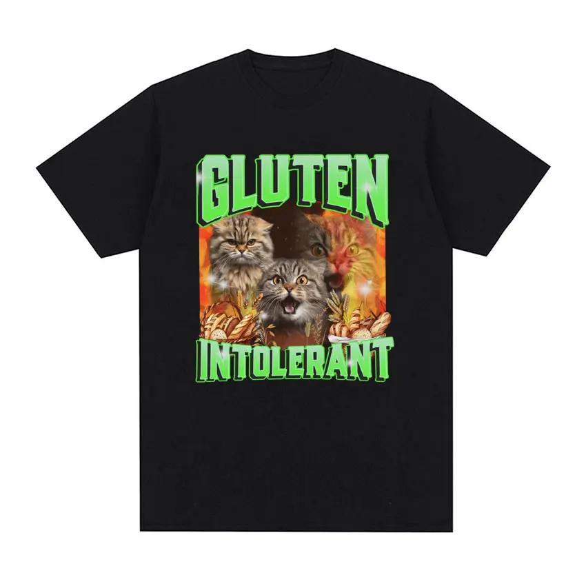 I Am Contaminated with Radiation Funny Cat Meme T-shirt Short Sleeve UnisexVintage T Shirt Male O-Neck 100% Cotton T Shirts