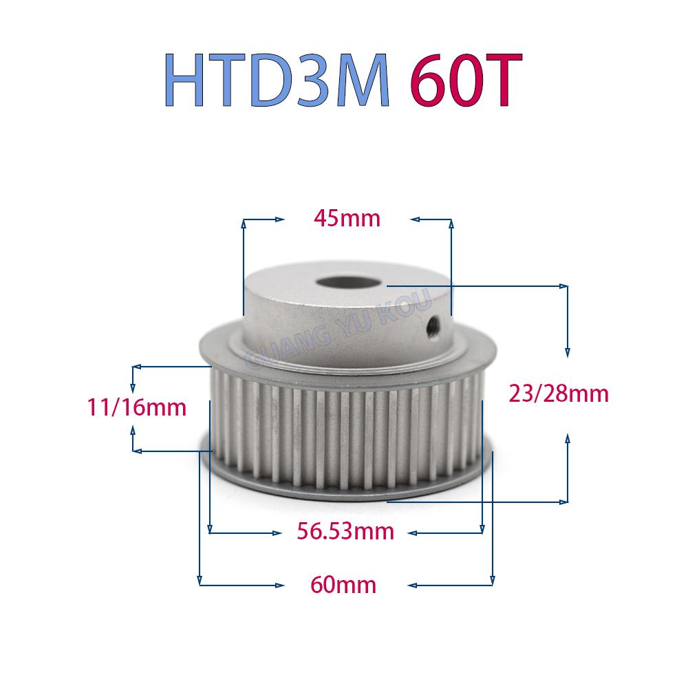 Комплекты шкивов ГРМ HTD3M 60 зубьев 20 зубьев ширина 10 мм 1:3 редукционный коэффициент синхронный ремень опциональные комплекты комбинация HTD3M 60T 20T