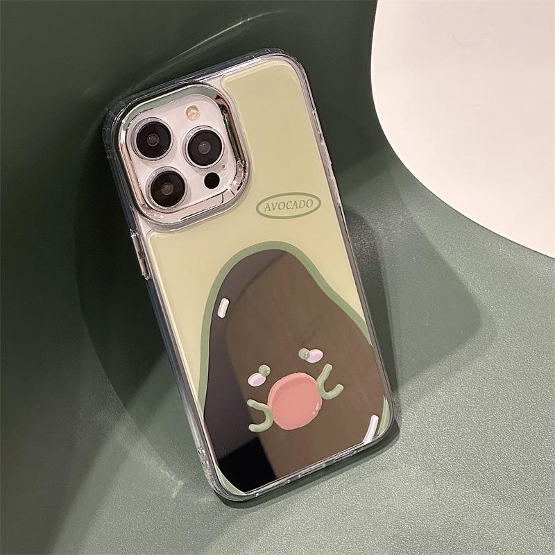 Чехол Zhitai iPhone 16 Pro Max Niche, совместимый с Apple 15 Pro, подходит для iPhone 14, 12 серии, зеркальный дизайн «три в одном»