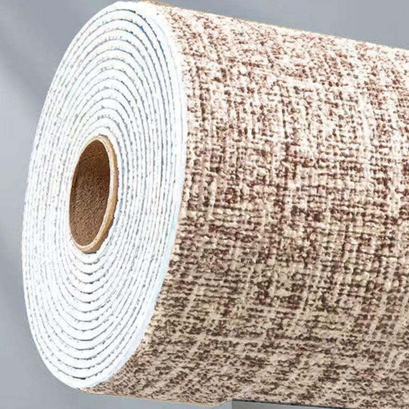 3м 3D XPE однотонные льняные обои самоклеящиеся водонепроницаемые и влагостойкие спальня гостиная фон украшение дома