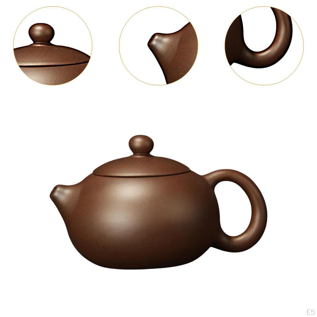 Расписанный вручную чайник «Цзыша», фиолетовый глиняный чайник с декором в виде ситечка, китайский антикварный чайник для