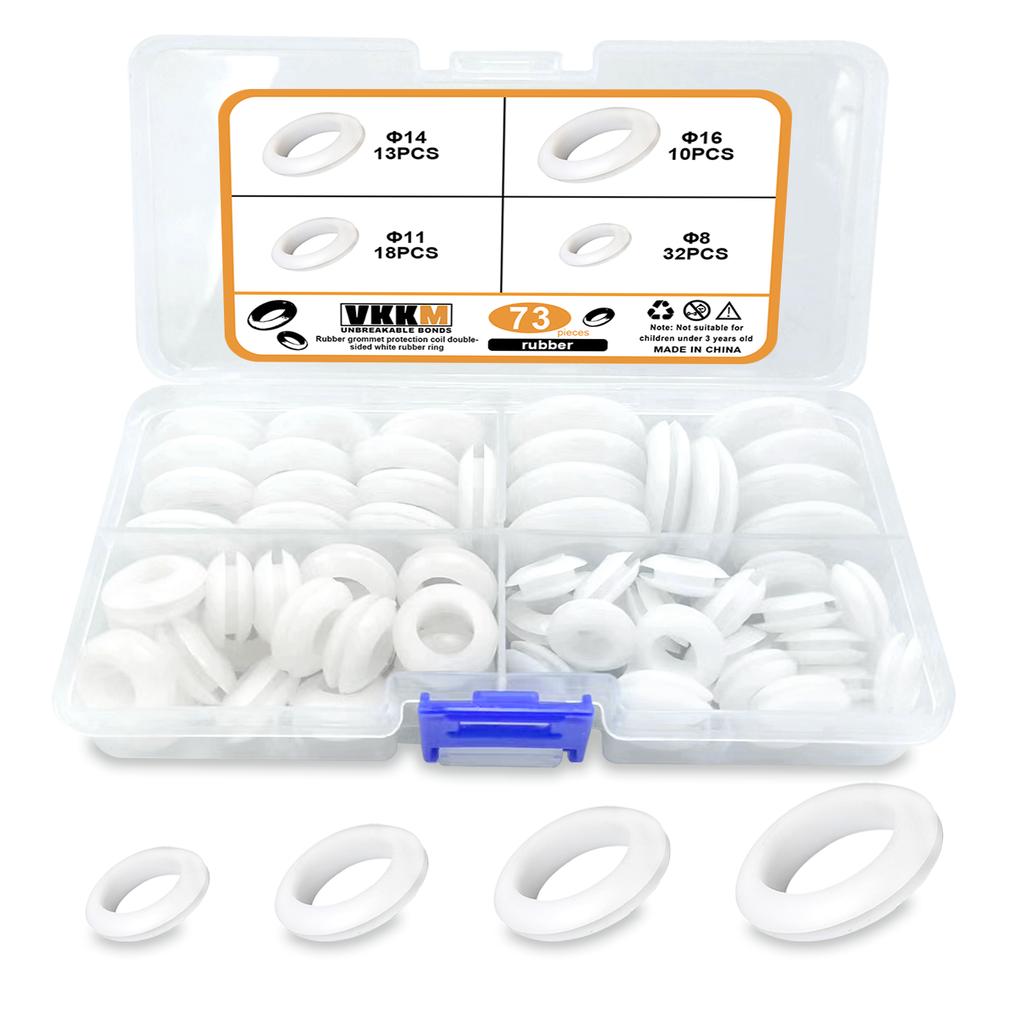 Черный/Белый Резиновый Уплотнитель Двусторонний Защитный Выходное Отверстие для Кабеля Проволочное Уплотнительное Кольцо 3~80мм Для Защиты Проволочного Кабеля Аппаратные Инструменты