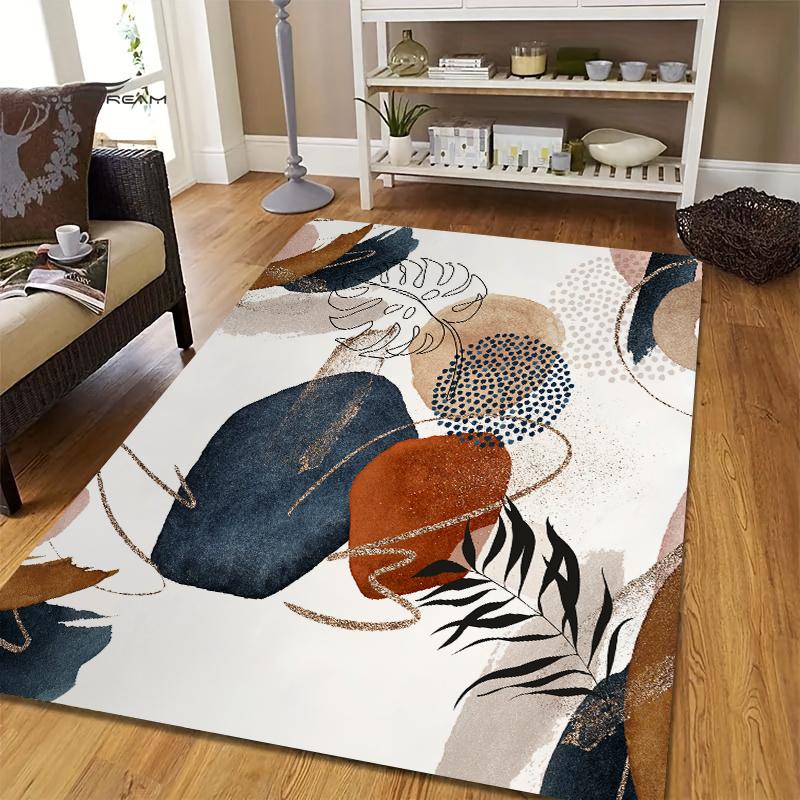 Современные коврики Leave Area Rugs Anti Slip Carpet для кухни, дома, гостиной, спальни, декора, напольный коврик, машинная стирка, фланелевые коврики