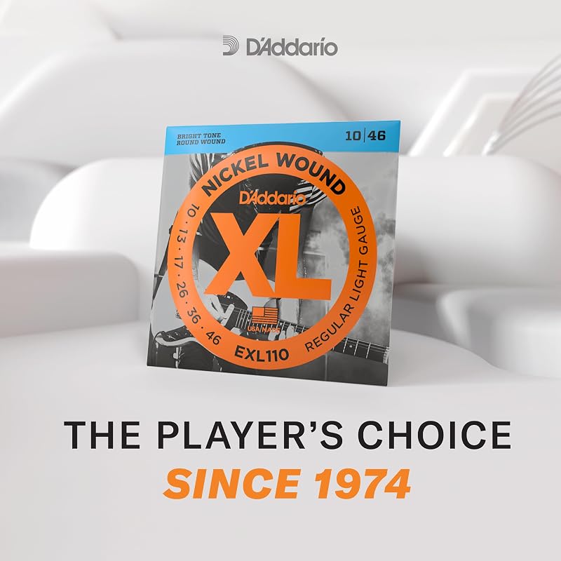 Струны для электрогитары D'Addario XL Nickel .010-.046 Regular Light EXL110 [Оригинальный продукт для внутреннего рынка]